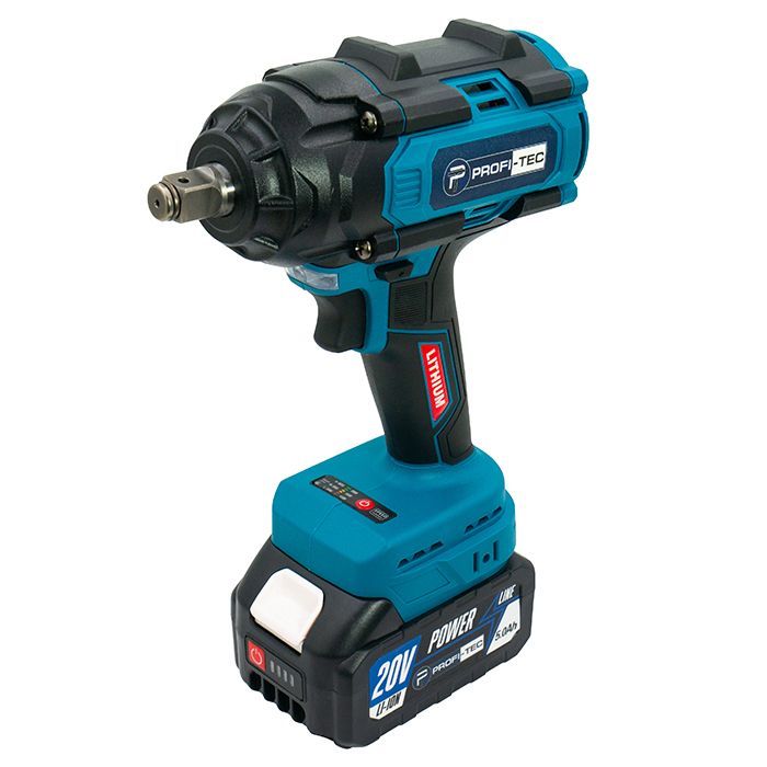 Гайковерт акумуляторний PROFI-TEC PTW820BL POWERLine 4.0 Аг 2шт