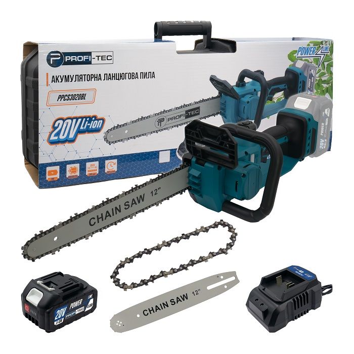 Акумуляторна ланцюгова пила PROFI-TEC PPCS3020BL POWERLine 4.0 Аг 1шт