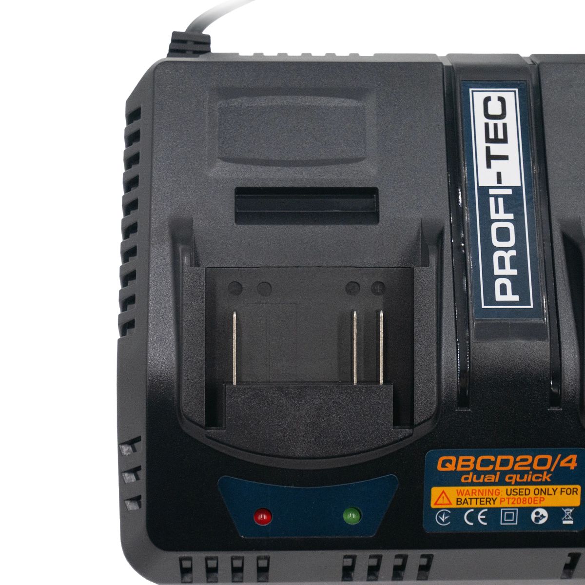 Зарядне для акумулятора двопортовий PROFI-TEC QBCD20/4 dual quick
