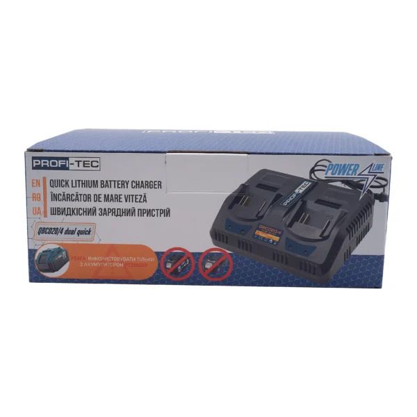 Зарядне для акумулятора двопортовий PROFI-TEC QBCD20/4 dual quick