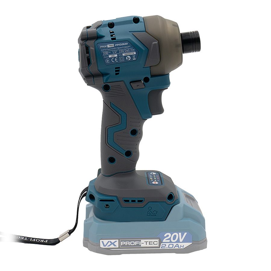 Імпакт гвинтоверт акумуляторний PROFI-TEC PPID2620 POWERLine