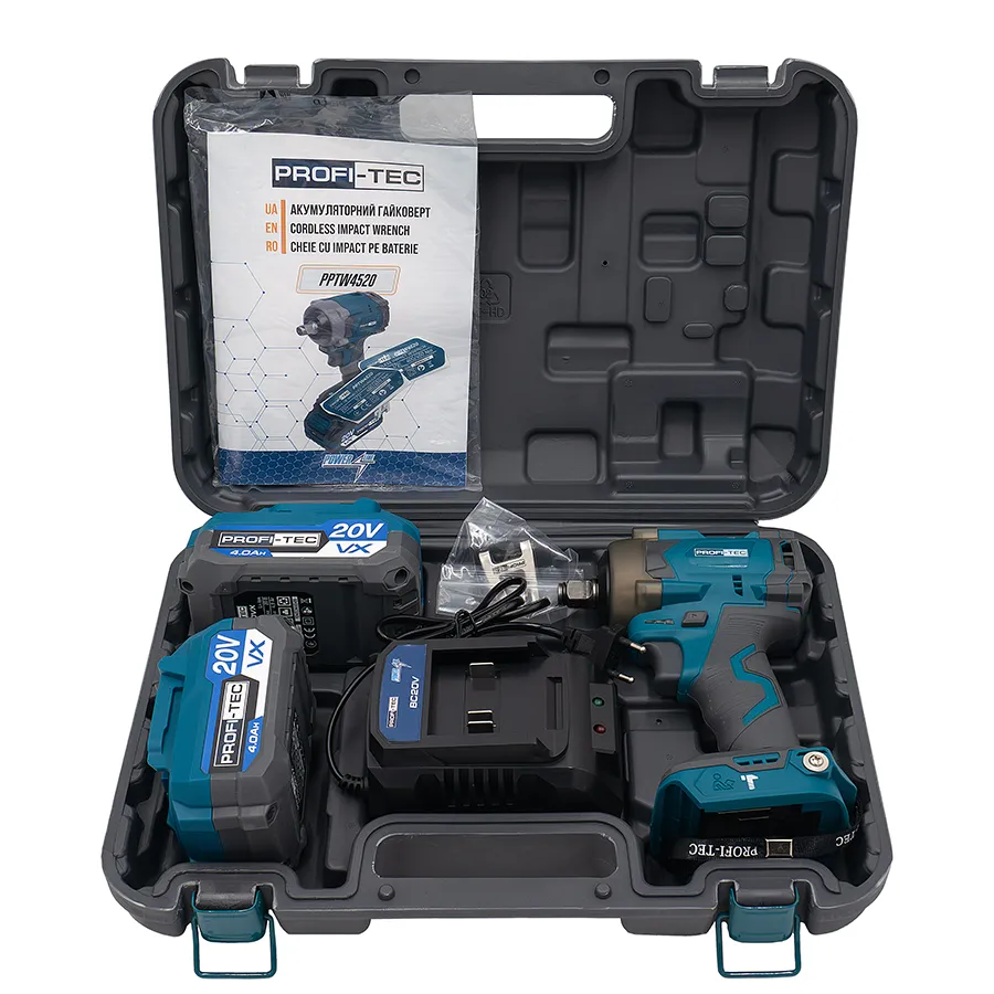 Гайковерт акумуляторний PROFI-TEC PPTW4520 POWERLine