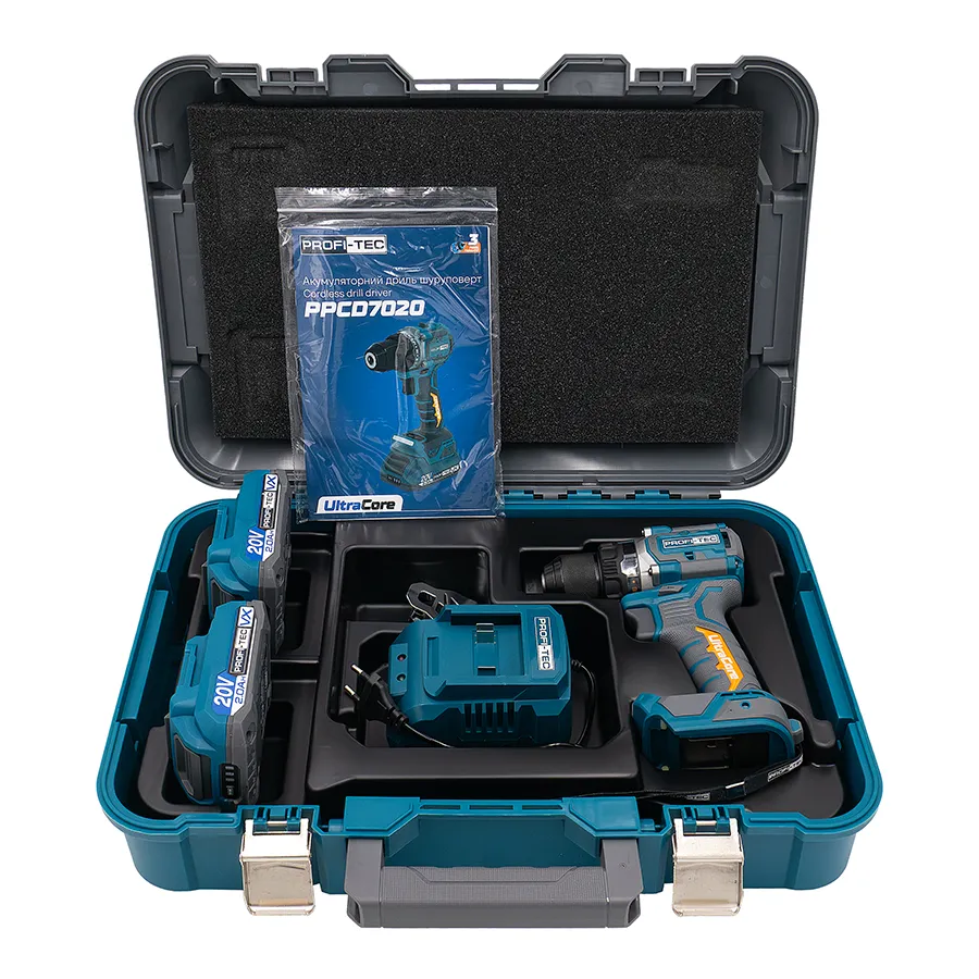 Шурупокрут дриль акумуляторний PROFI-TEC PPCD7020 UltraCore