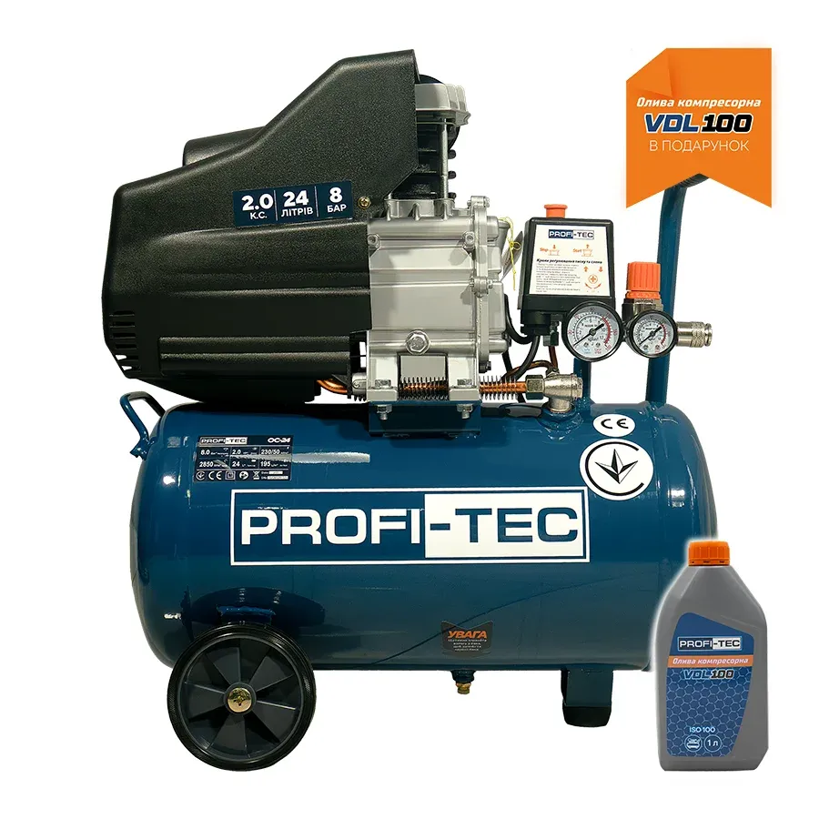 Компресор масляний PROFI-TEC OC-24