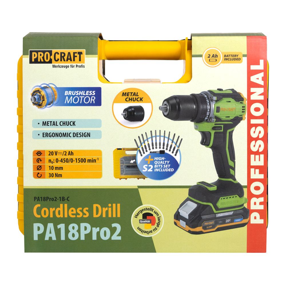 Шурупокрут акумуляторний Procraft PA18Pro2
