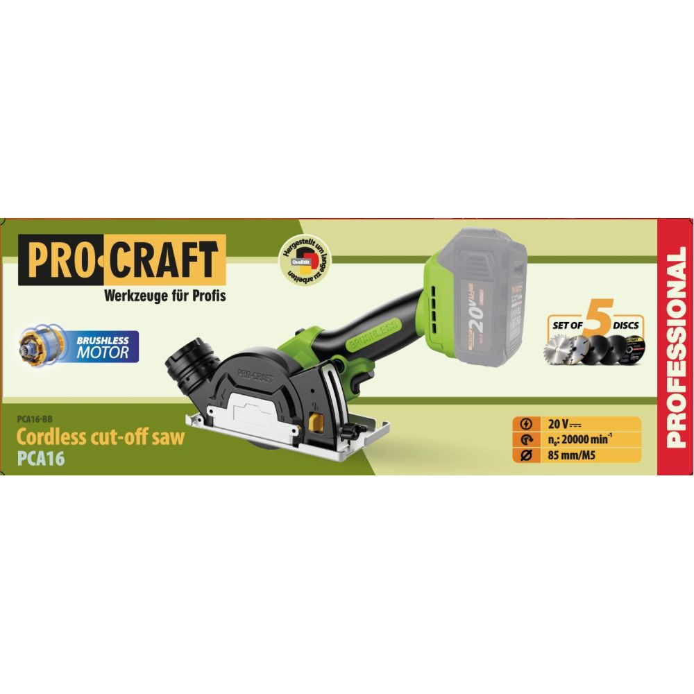 Дискова пила акумуляторна Procraft PCA16 без АКБ та ЗП