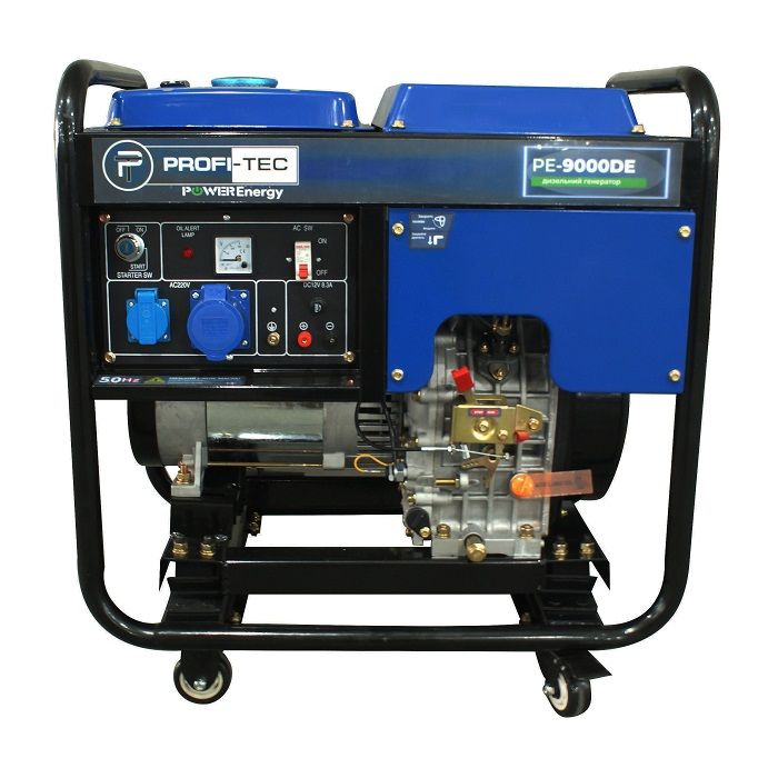 Генератор дизельный PROFI-TEC PE-9000DE (9.0 кВт, электростартер)