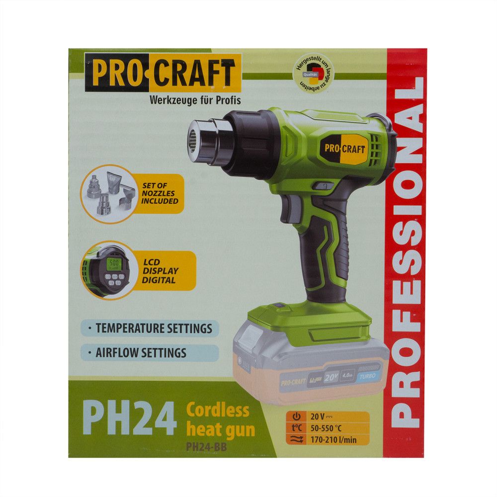 Акумуляторний фен Procraft PH24 без АКБ та ЗП
