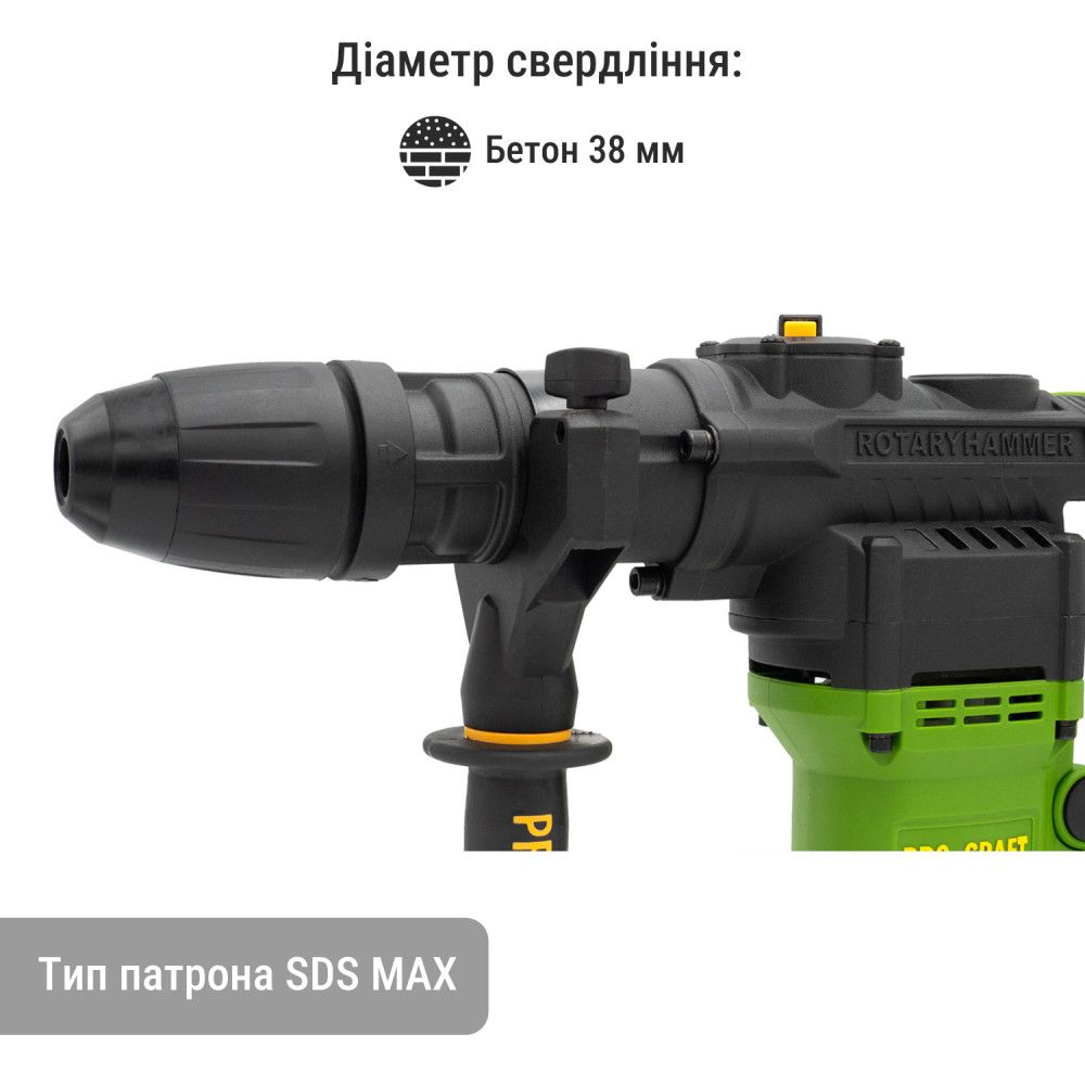 Перфоратор акумуляторний Procraft PHA50 Кейс (з 1 акб та ЗП)