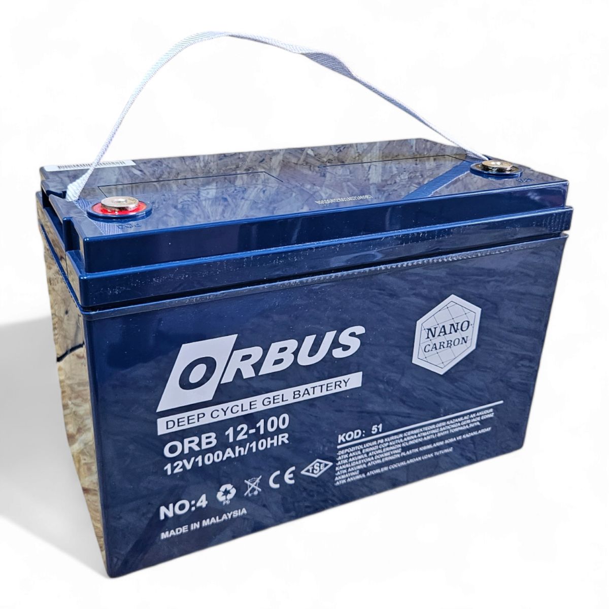 Аккумулятор гелевый тяговой 100 А/час 12в ORBUS Турция