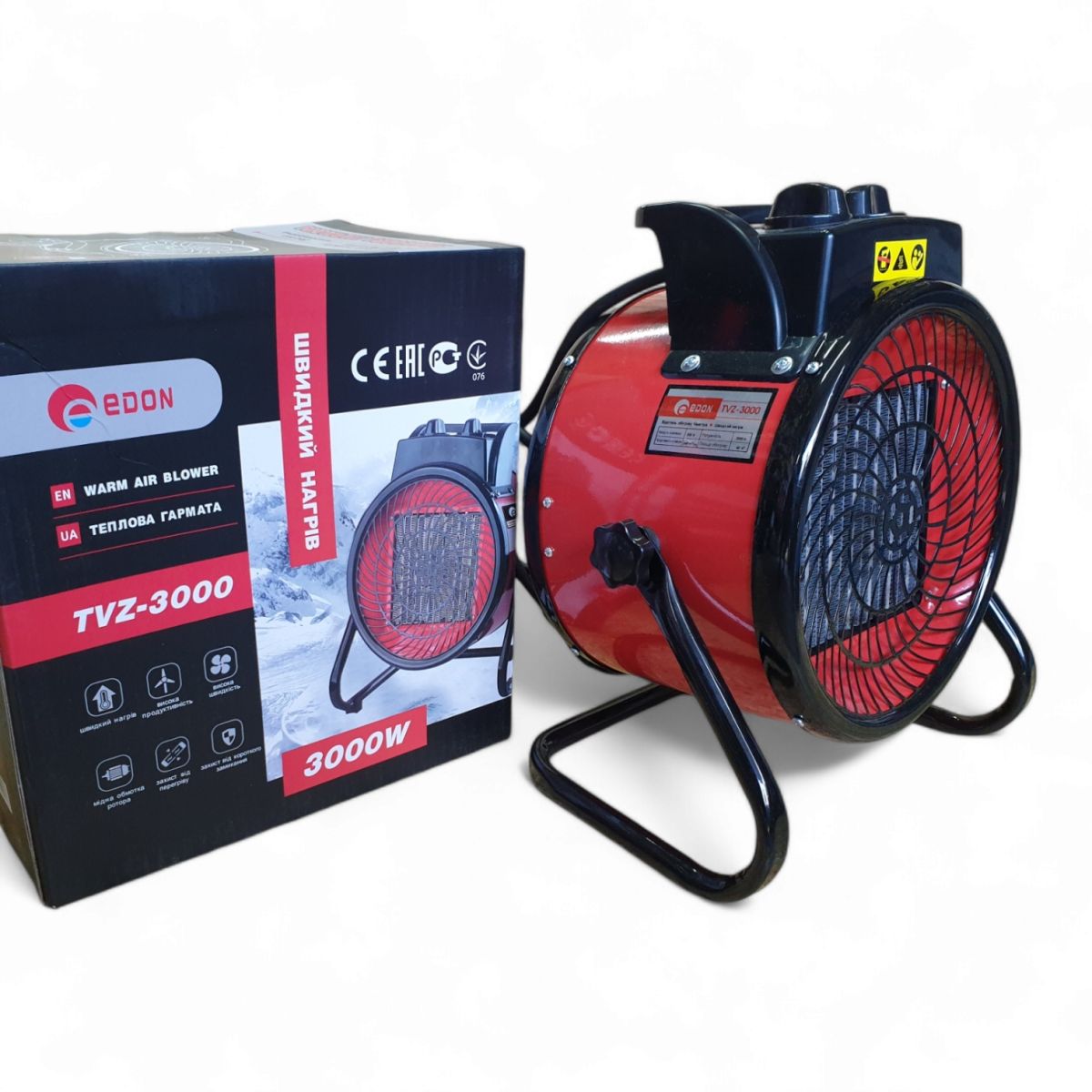 Тепловентилятор 3кВт на 40 м2 Edon TVZ-3000