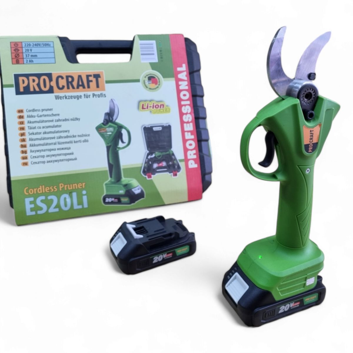Секатор акумуляторний різ 37мм Procraft ES20Li 20V Німеччина