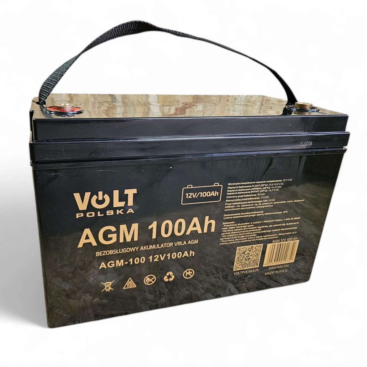 Аккумулятор гелевый тяговой AGM 100 Ач 12в Volt Польша
