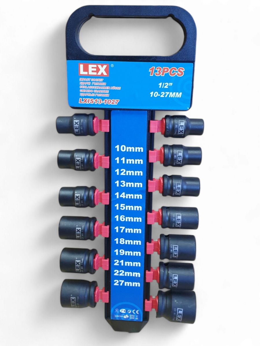 Набор головок ударных 1/2" 10-27мм LEX 13шт Польша