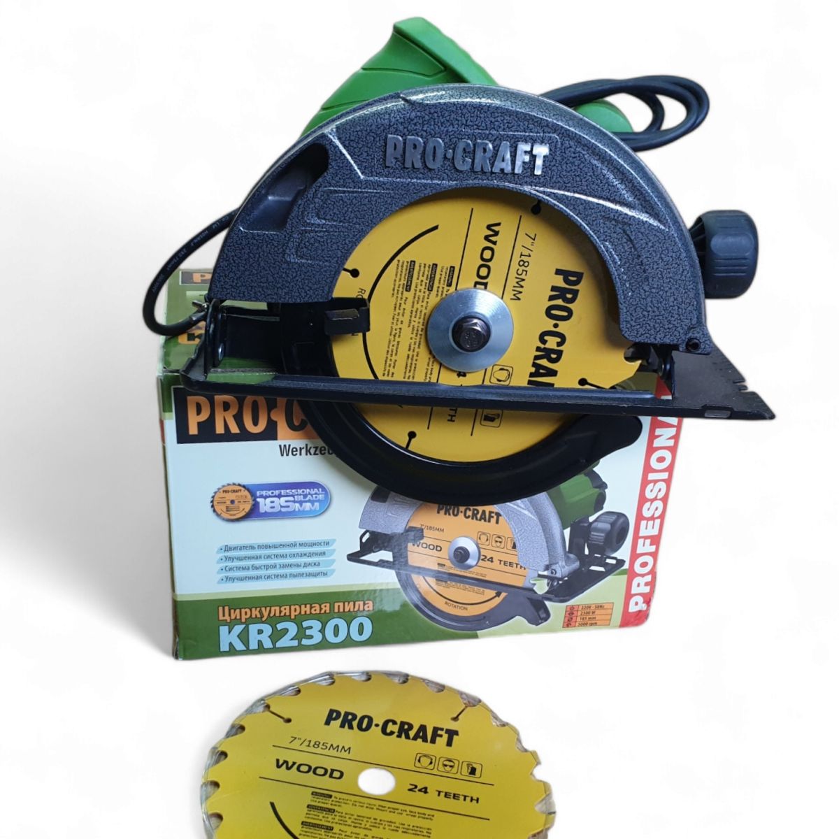 Циркулярная пила 185м 2300 Вт Pro Craft KR2300 Германия