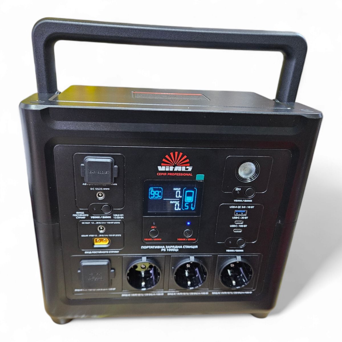 Портативная зарядная станция LiFePO4 1400 Вт VITALS Professional PS 1000qc