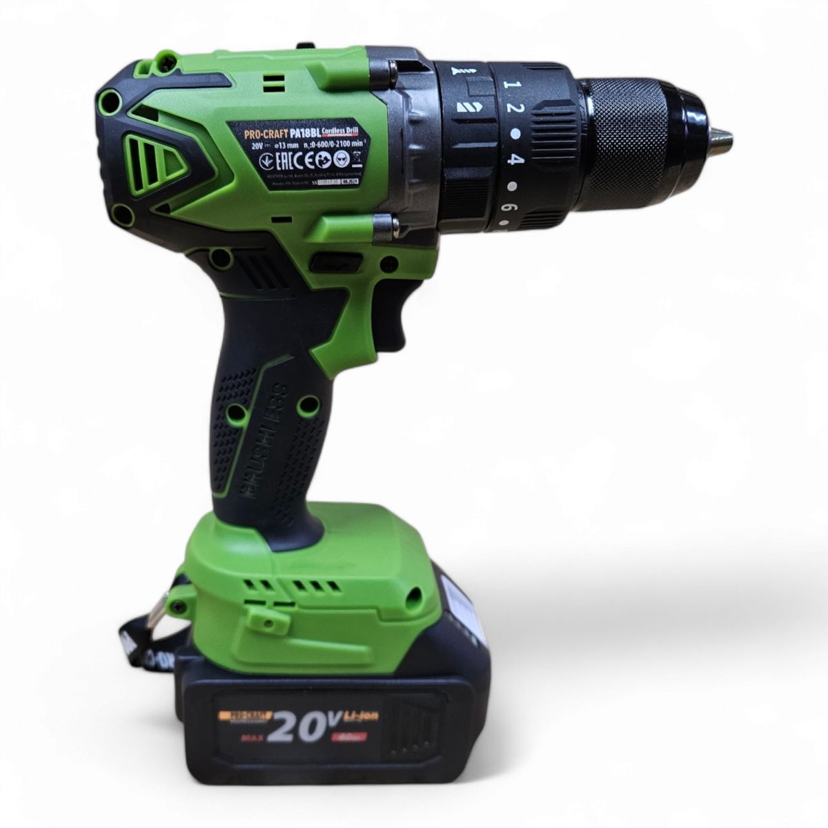 Шуруповерт аккумуляторный ударный бесщеточный Procraft Industrial PA18BL Extra Германия