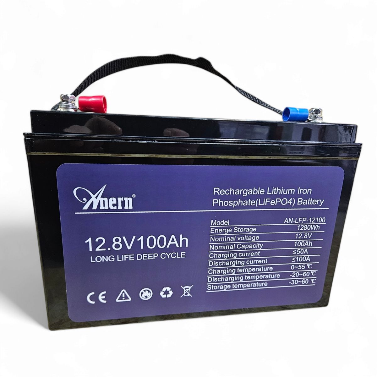 Аккумулятор железо фосфатный LiFePO4 100 А 12.8 В Anern