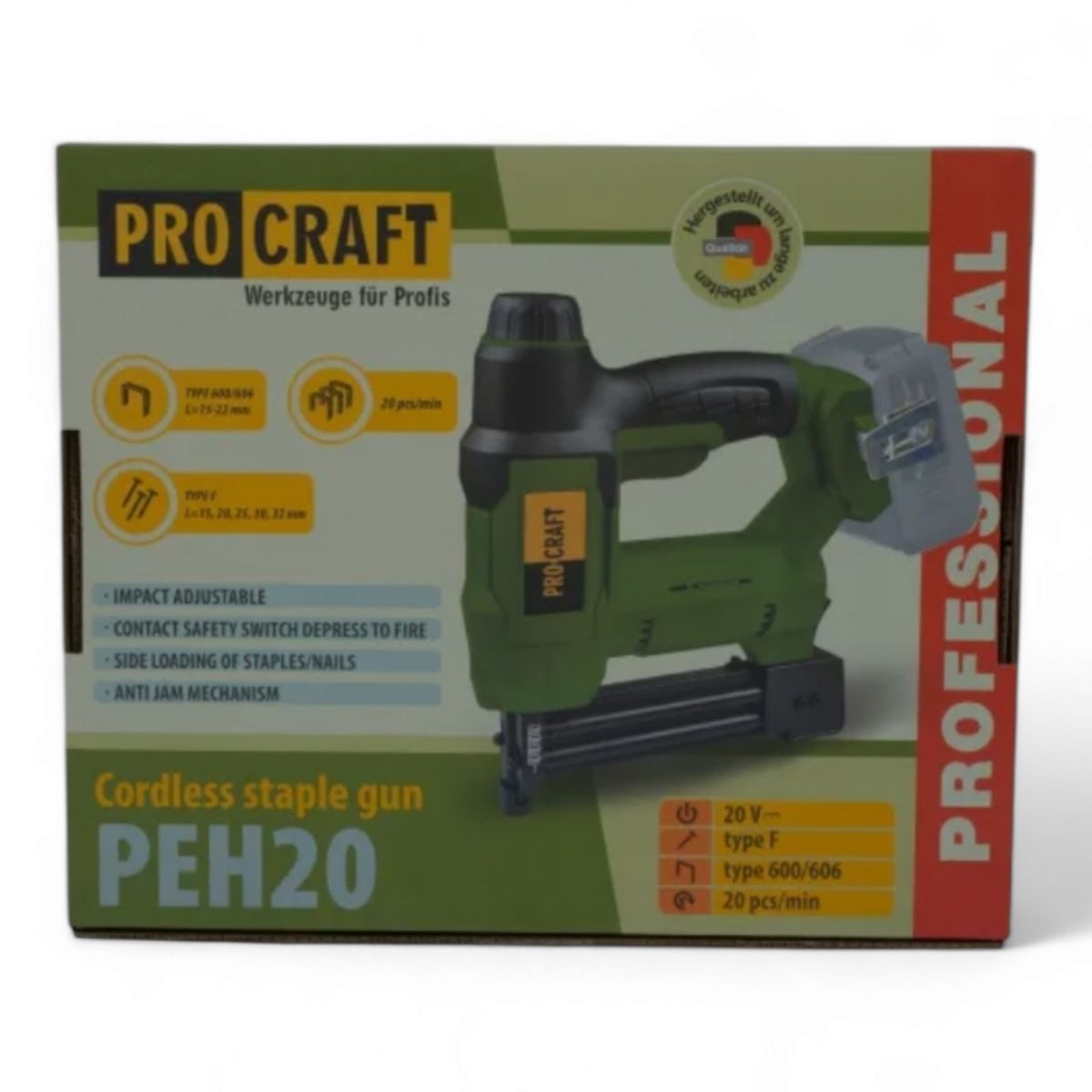 Степлер строительный аккумуляторный Pro-Craft PEH20 Германия
