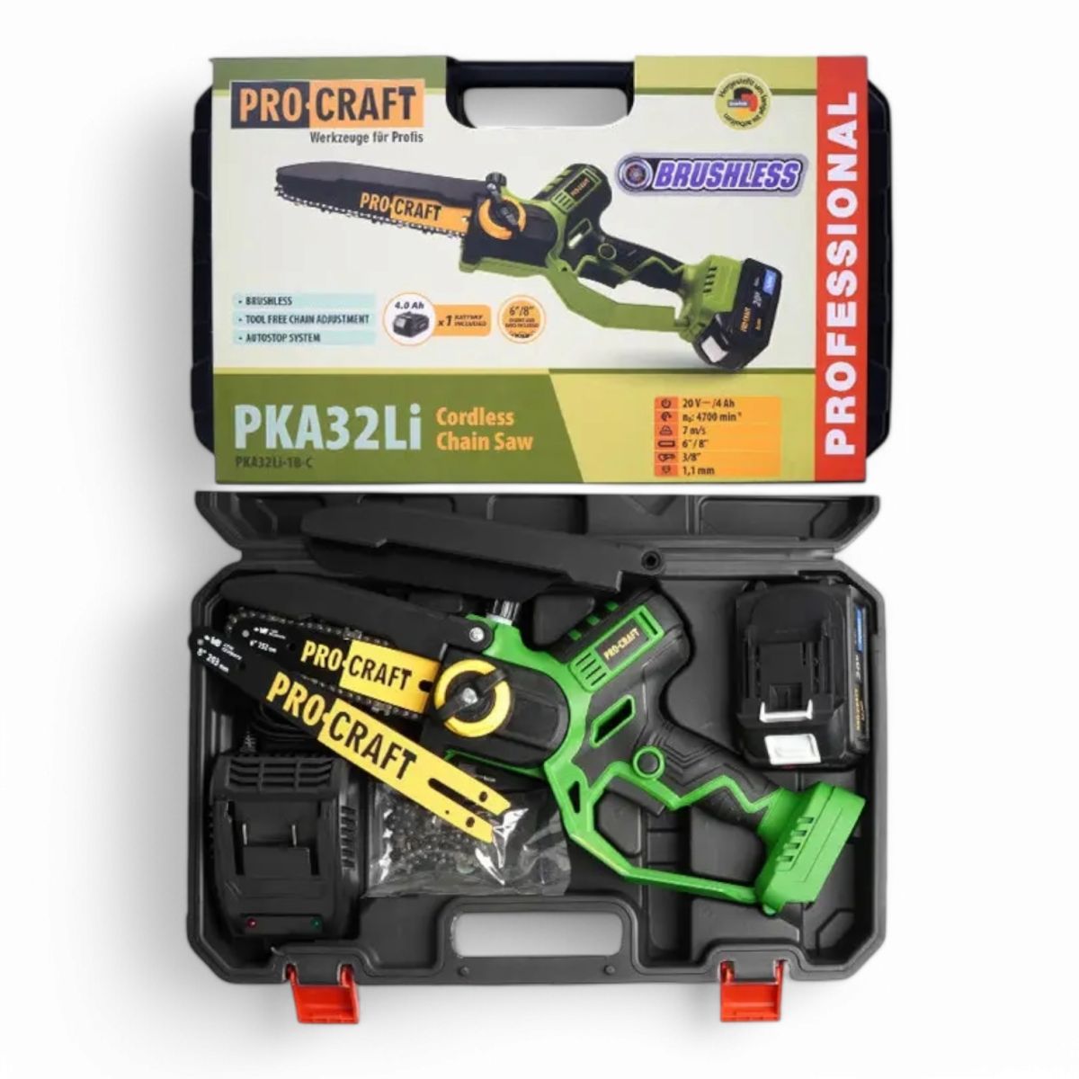 Акумуляторна пила ланцюгова Procraft PKA32Li безщіткова