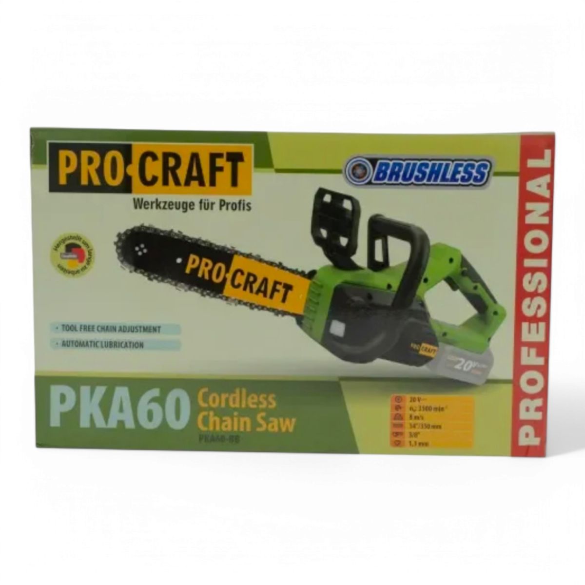 Акумуляторна пила ланцюгова Procraft PKA60 Німеччина