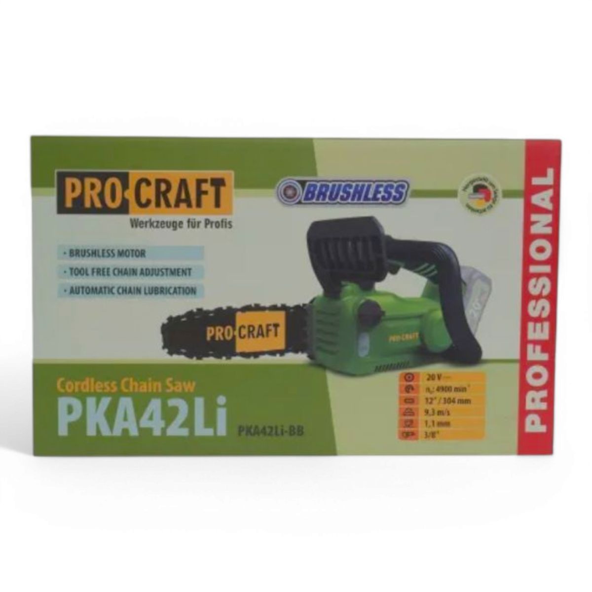 Акумуляторна пила ланцюгова Procraft PKA42 Німеччина