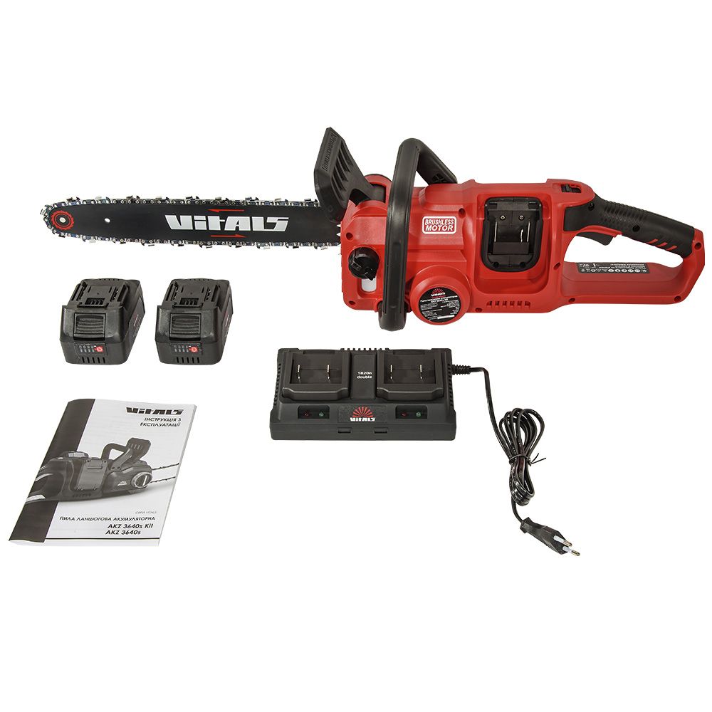 Акумуляторна пила 40см Vitals AKZ 3640s Kit Латвія
