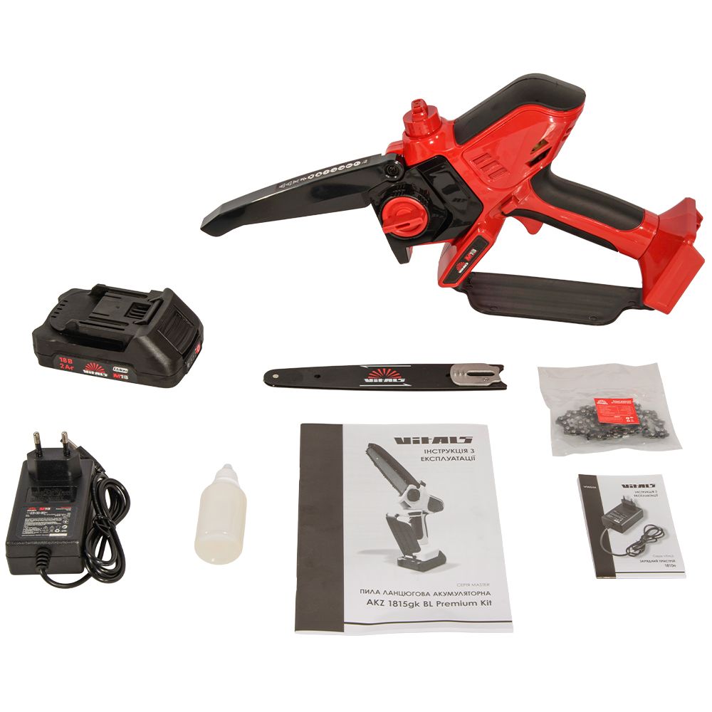 Акумуляторна пила Vitals Master AKZ 1815gk BL Premium Kit