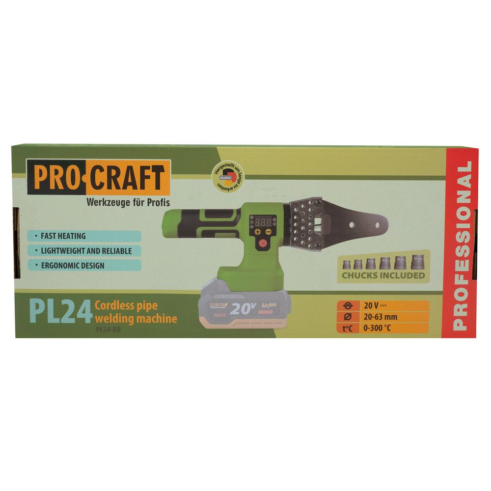 Паяльник для пластикових труб акумуляторний Procraft PL24 без АКБ та ЗП