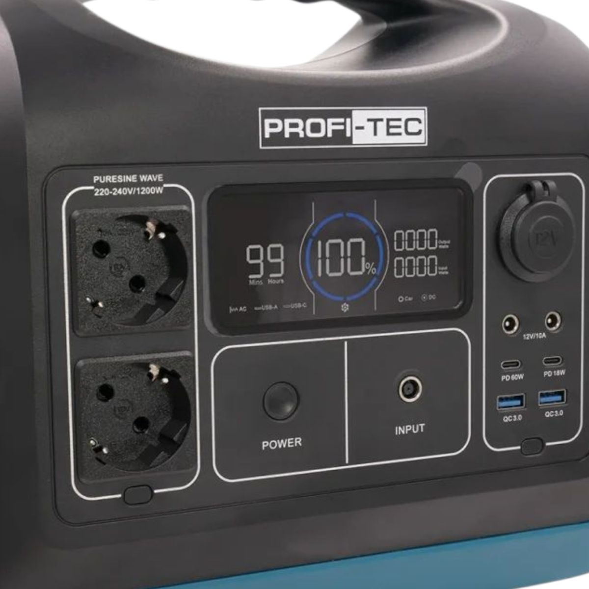 Зарядная станция PROFI-TEC PPS1200 LiFePO₄ 1200 Вт ecoflow 1,2кВт