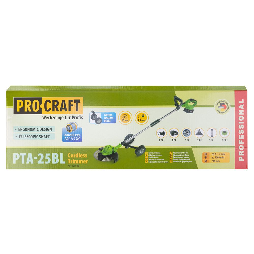 Тример акумуляторний Procraft PTA25BL