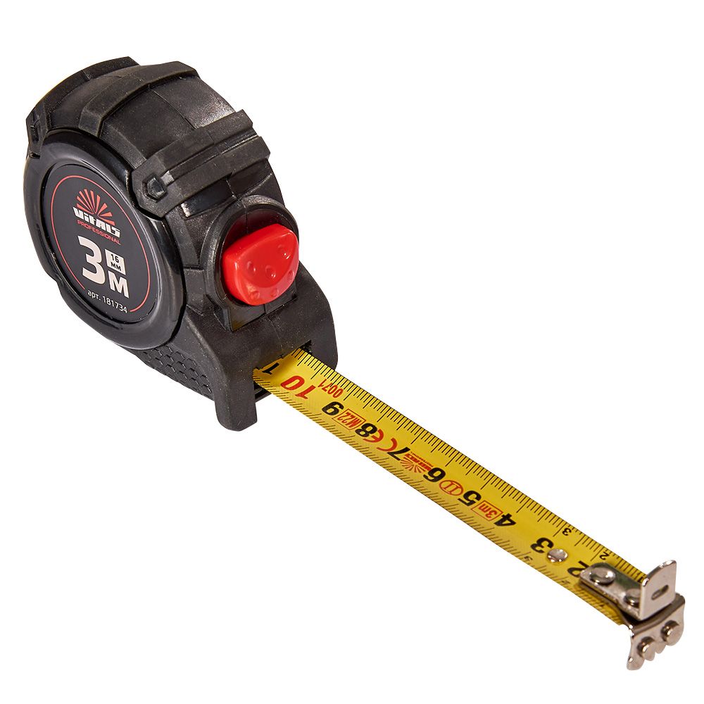Рулетка 3 м × 16 мм автостоп Vitals Professional 181734