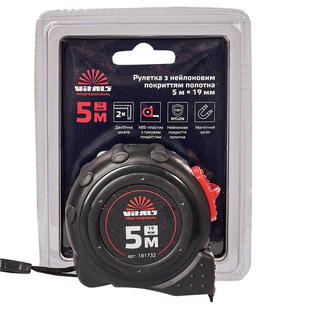 Рулетка Vitals 5 м×25м Vitals Professional 181733