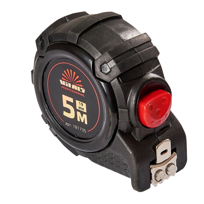 Рулетка 5м×19мм автостоп Vitals Professional 181735