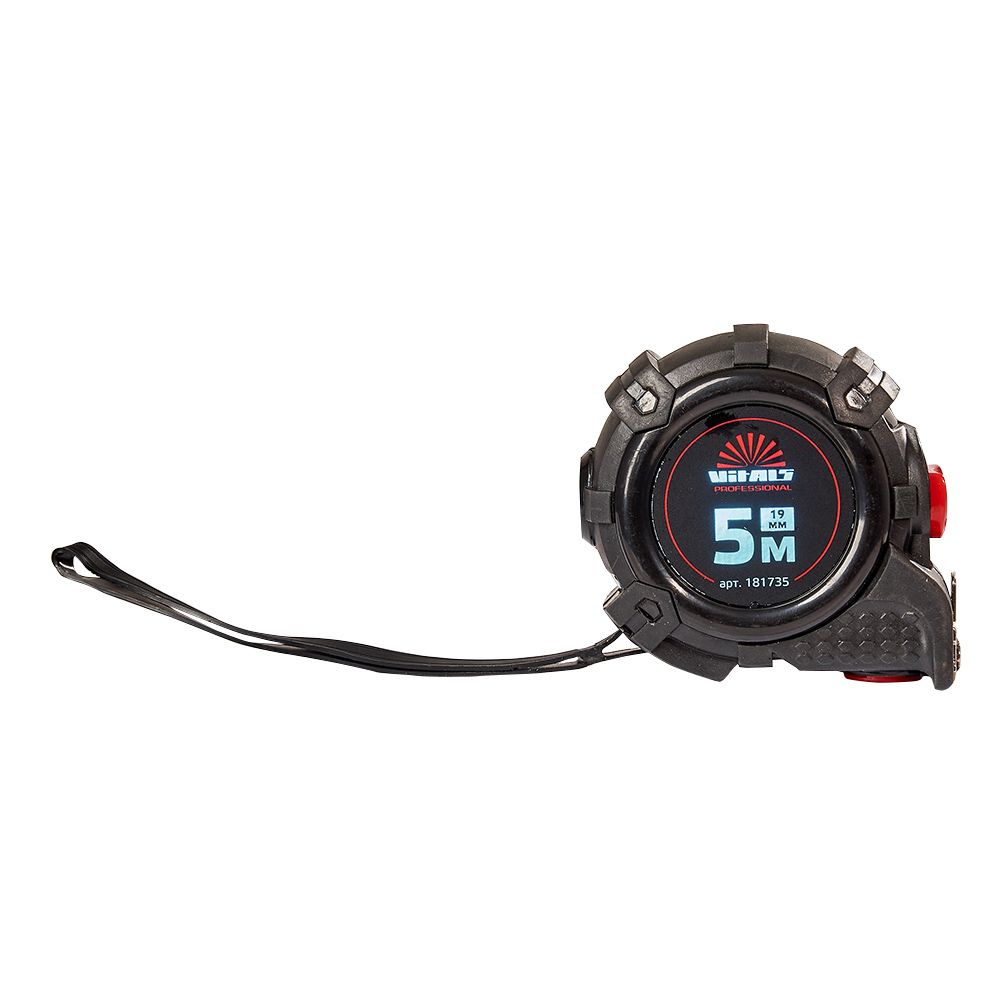 Рулетка 5м×19мм автостоп Vitals Professional 181735