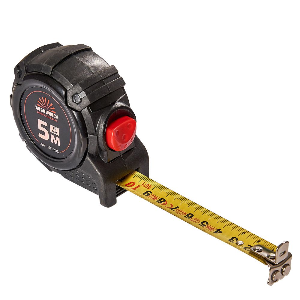 Рулетка 5м×19мм автостоп Vitals Professional 181735