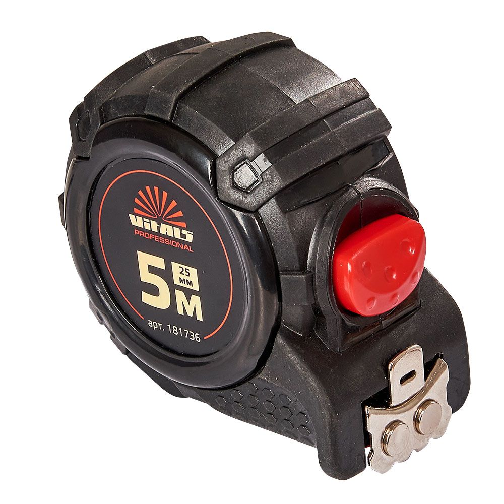 Рулетка 5м×25мм автостоп Vitals Professional 181736