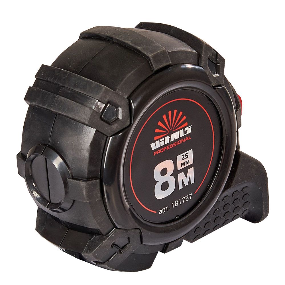 Рулетка 8 м×25 мм автостоп Vitals Professional 181737