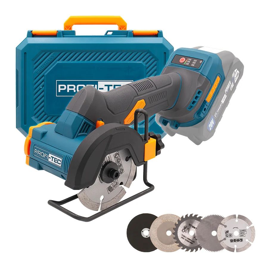 Дискова пила акумуляторна PROFI-TEC PWS390 UltraCore (без акб)