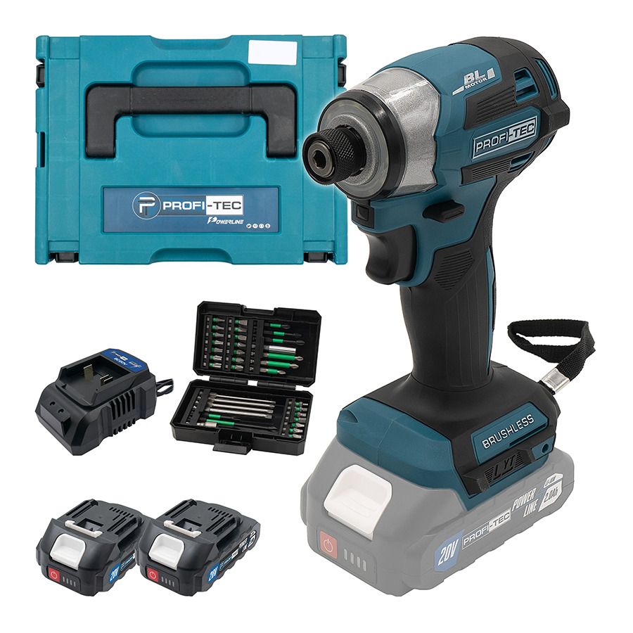 Імпакт гвинтоверт акумуляторний PROFI-TEC PID1820BL POWERLine