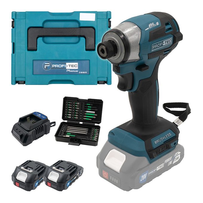 Імпакт гвинтоверт акумуляторний PROFI-TEC PID1820BL POWERLine