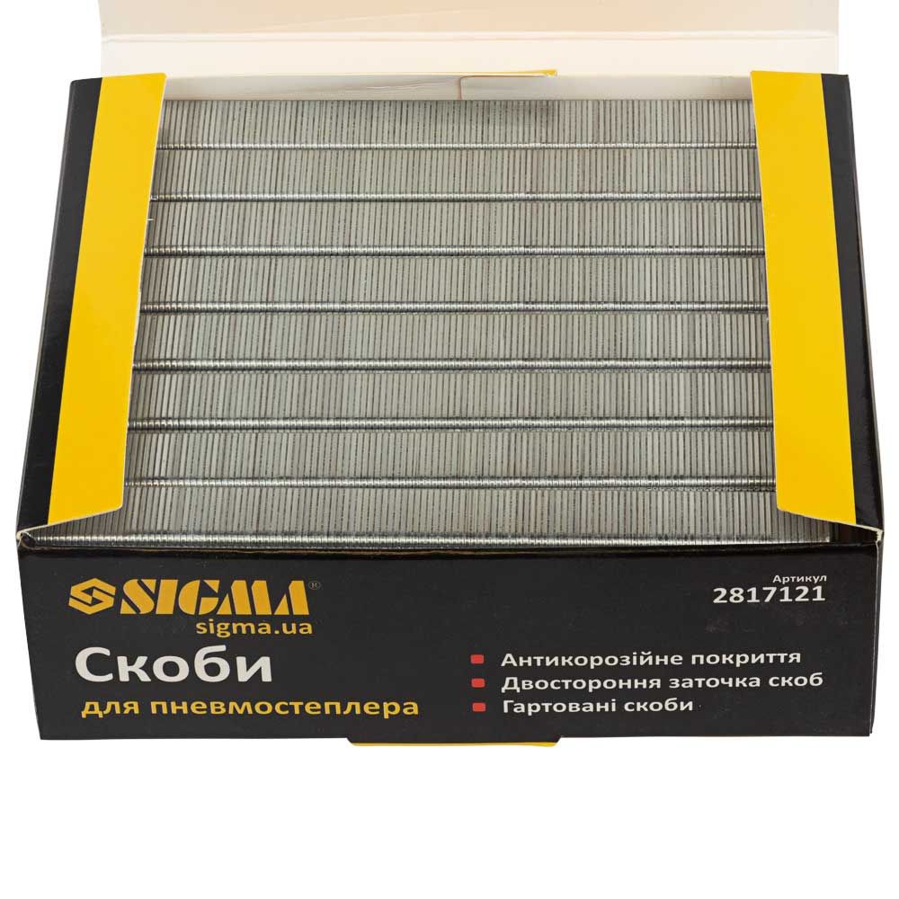 Скобы для пневмостеплера 12×12.8мм 5000шт SIGMA 2817121