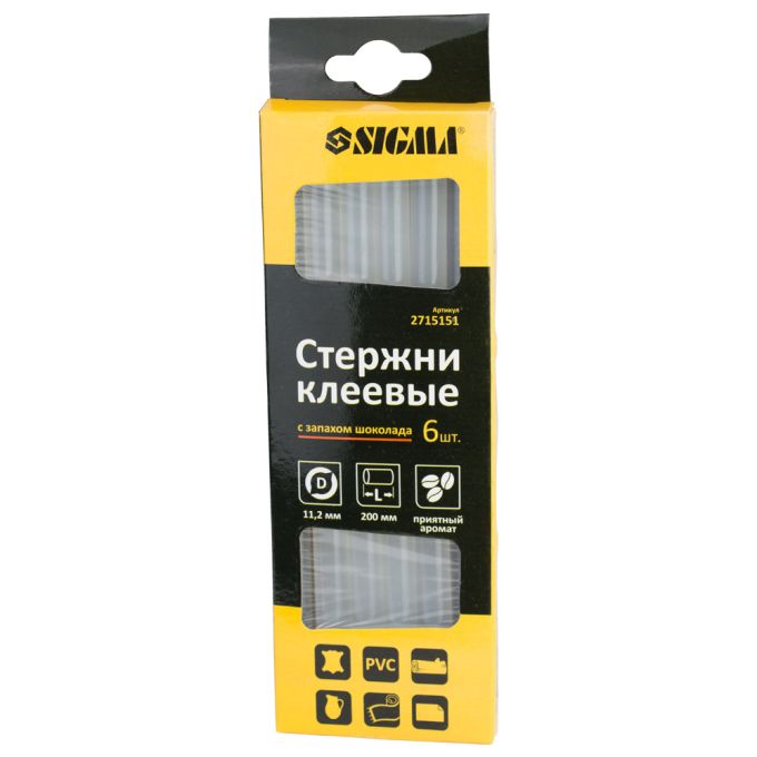 Стрижні клейові Ø11.2×200мм SIGMA 2715151