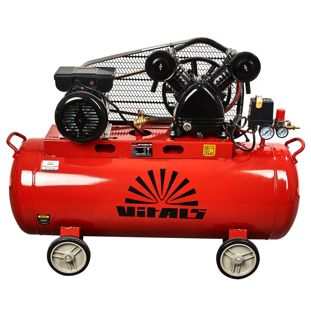Компрессор 100 л ременной Vitals GK100.j65v2-8a Латвия