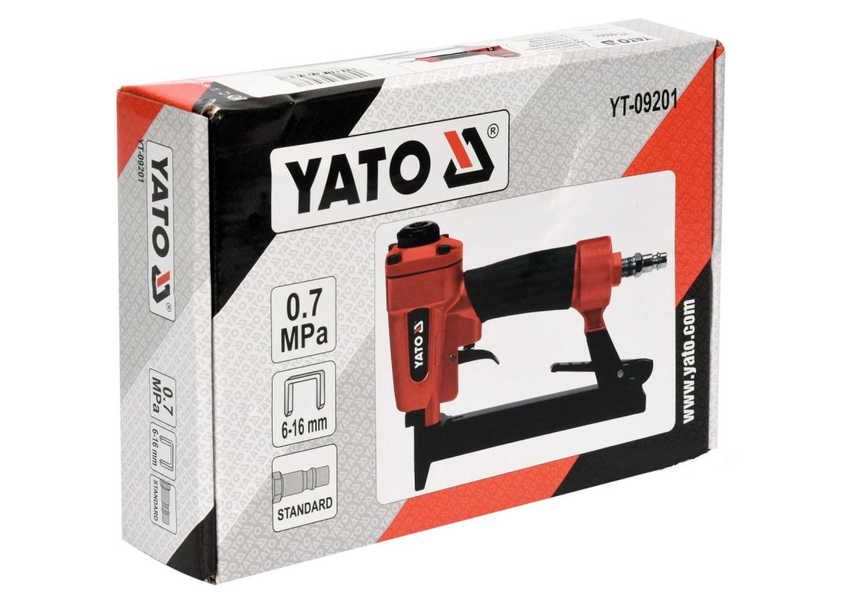 Пневмостеплер для мебели на скобу 12.8мм YATO YT-09201