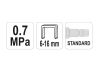 Пневмостеплер для мебели на скобу 12.8мм YATO YT-09201