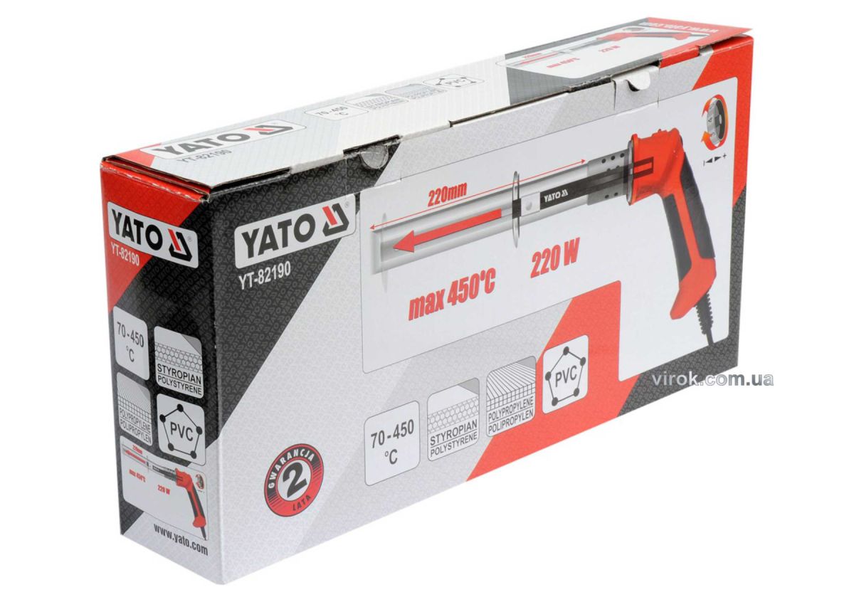 Термоніж до пінопласту YATO YT-82190