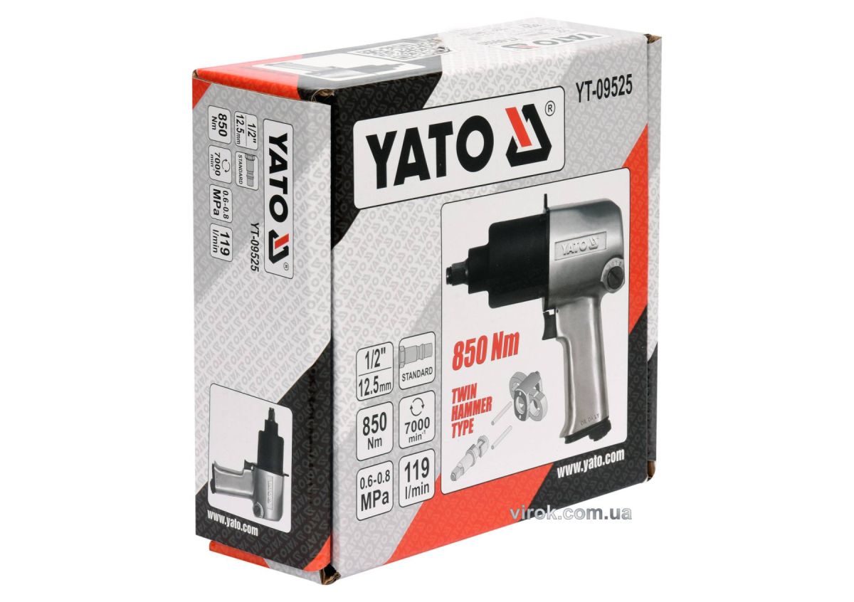 Гайковерт пневматичний ударний YATO YT-09525