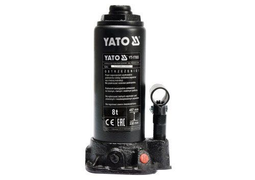 Домкрат гидравлический бутылочный 8 т YATO YT-17003
