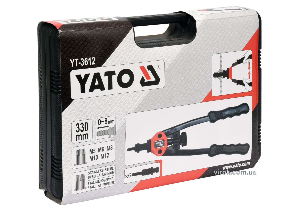 Заклепочник дворучний різьбовий YATO YT-3612